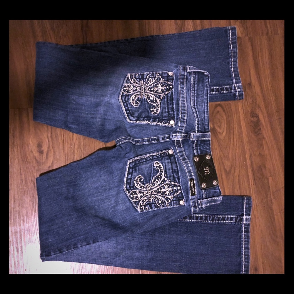 Navy blue boot cut miss me jeans, LIKE NEW